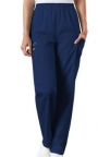 Navy Blue Female Elastic Waist Scrub Pant PT Aide NASBOCES